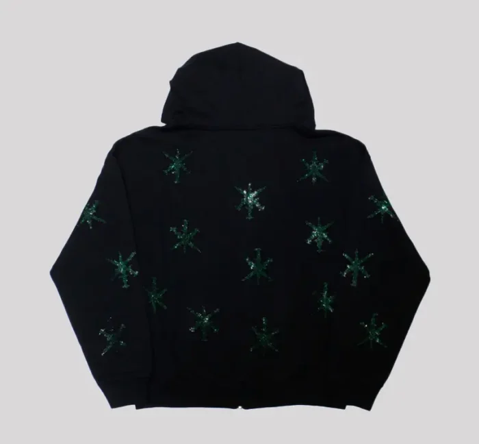 DAGGER RHINESTONE HOODIE BLACK 1