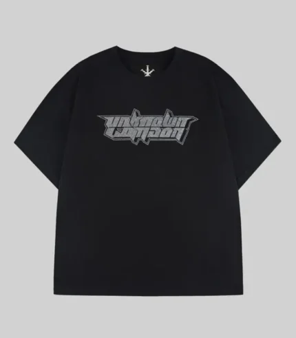 RETRO LOGO RHINESTONE TEE BLACK