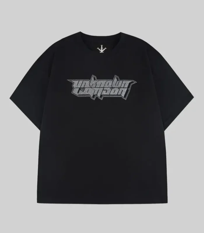 RETRO LOGO RHINESTONE TEE BLACK