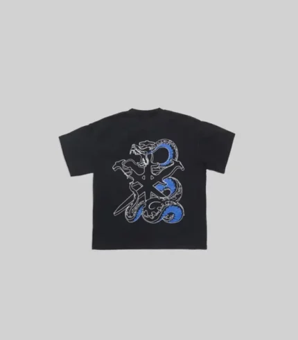 T shirt Unknown London T Shirt Schlange und Dolch