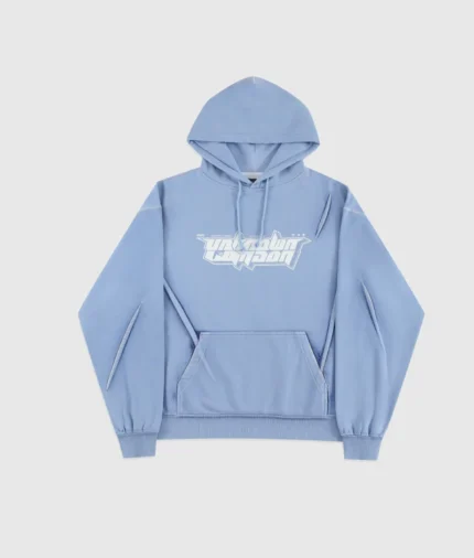 Unknown Blue Retro Logo Hoodie 4 1