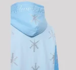 Unknown London Panelled Blue Rhinstone Hoodie 1 150x139