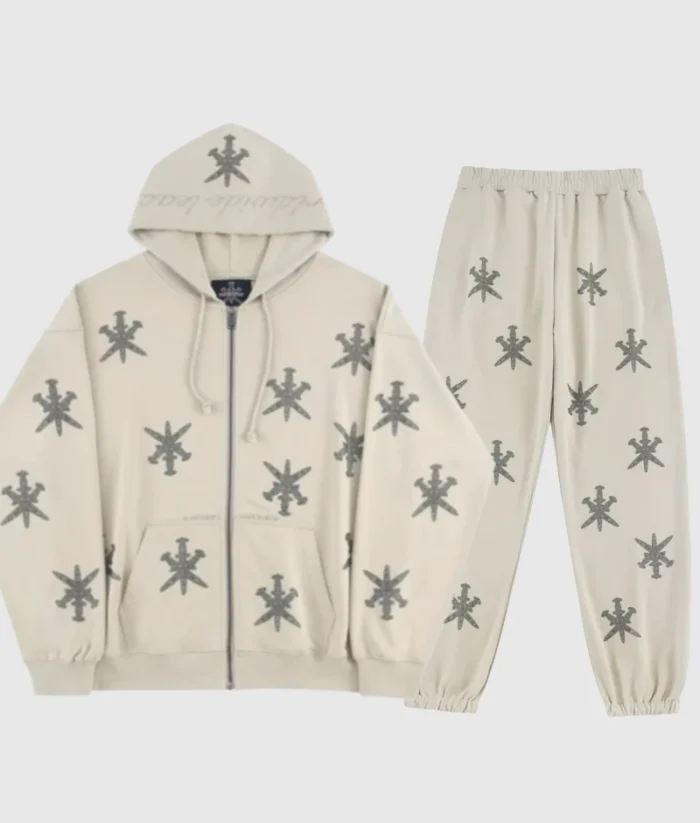 Unknown London Rhinestone Tracksuit Sand 3