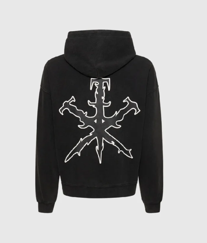 Unknown Vintage Tribal Dagger Cotton Hoodie Black 1
