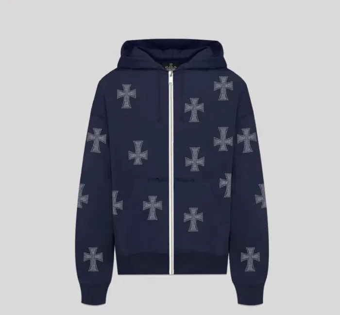 楽天市場】UNKNOWN LONDON Cross Rhinestone Zip Up Hoodie