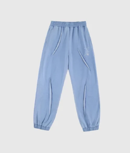Unknown London Retro Logo Joggers Blue 2