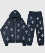 Unknown London Rhinestone Tracksuit NavyWhite 3